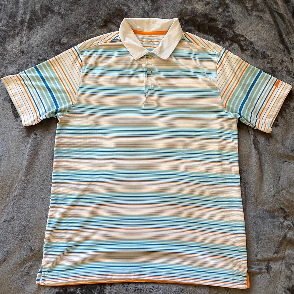 Men’s striped Slazenger golf polo, Size L
